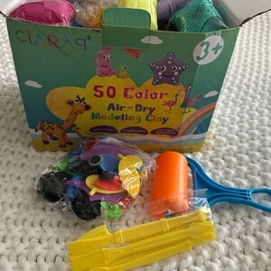 50 Color Air-Dry Modeling Clay Set for Kids